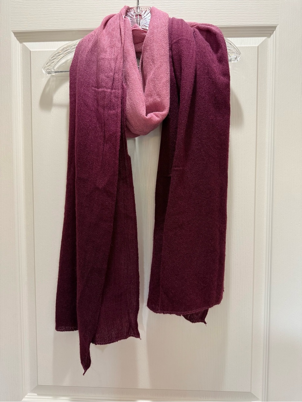 Beautiful Pashmina Two-Tone Pink and Burgundy Lightweight Scarf Shawl
